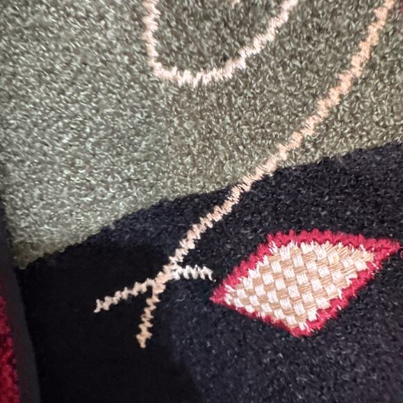 Vintage Alex Kim Blazer Jacket women Sz Medium Embroidered Patchwork Grandmacore - Picture 15 of 16